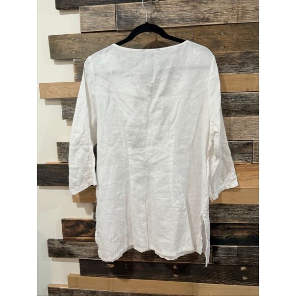 Tommy Bahama embroidered top tunic linen size Large - Picture 2 of 8